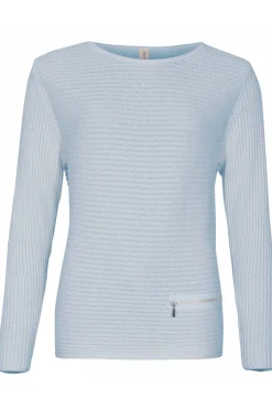 5353 Jumper w. zipper effect Pale Blue