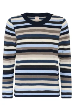 4025 Structured striped pullov MARINE