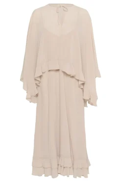 AdelynIW Dress w Cape Dusty Blush