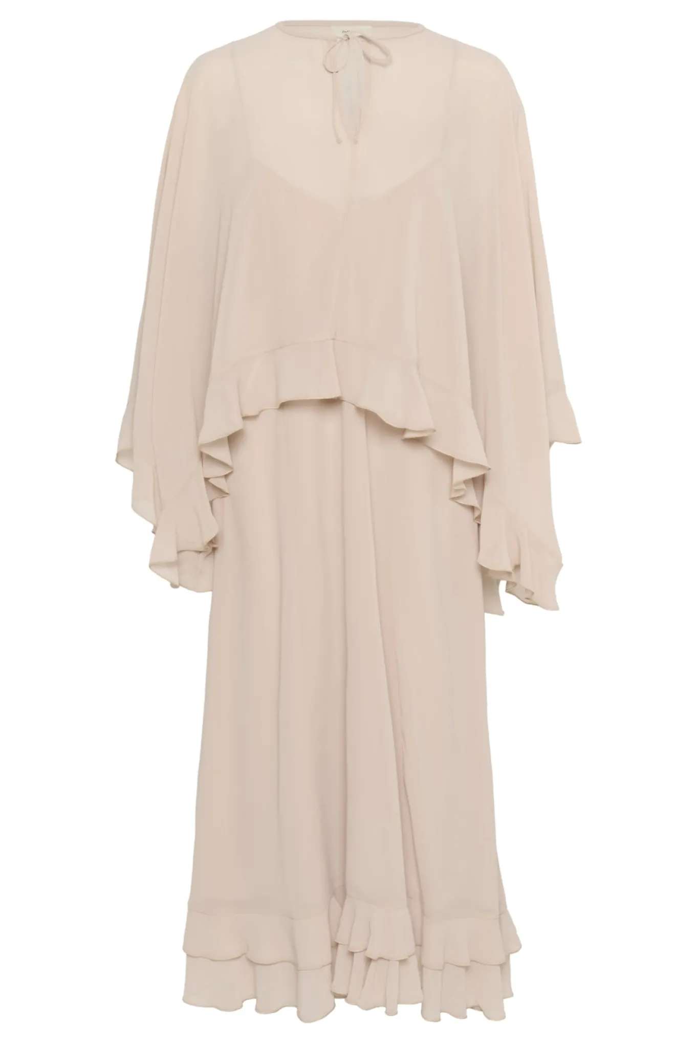 AdelynIW Dress w Cape Dusty Blush