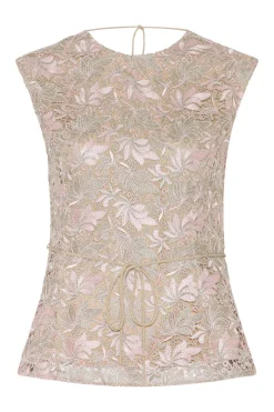 AdonidaBBOriia blouse Rose Gold flower BBW4862