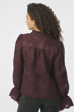 Amara Big Embroidery Burgundy 163032