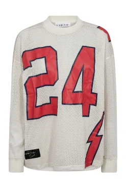 American Football LS Tee Pearl/ Red HL10049