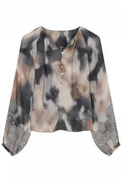 Annebell, blouse 82020Beige/Sand 60605/7355