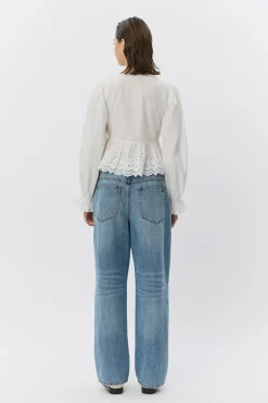ARIASW BRODERIE ANGLAISE SHIRT 0103 Off white S261185