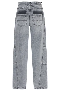 BACAMMIE CURVED JEANS Grey Denim 50405099