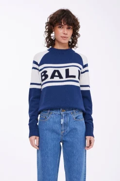 BAEVEREST LOGO KNIT Black Iris melange 50405018