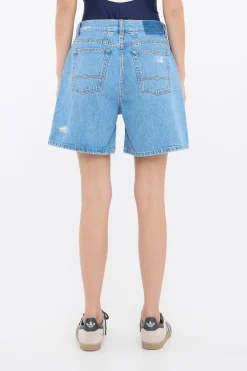 BASERRE DENIM SHORTS Light Blue Denim 50405171
