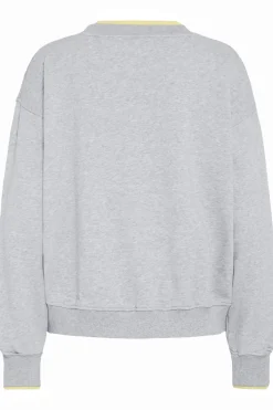 BASIMONA SWEAT Medium Grey Melange w. Lemon 50405055