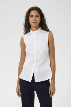 BelinaIW Sleeveless Shirt Pure White 300001 30111204