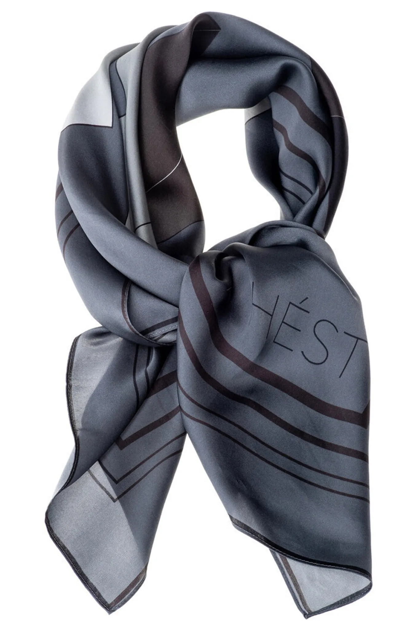 BILBAO Silk Scarf Small 423 Grey 2430330181