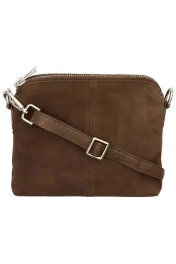 BTFARIANA Suede Bag Coffee Brown w Silver acc. 180057