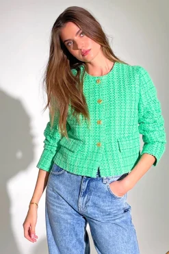 CalvinCC Boucle Jacket 34Green 40039