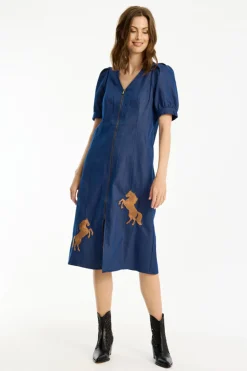 Camala dress Denim blue 16727