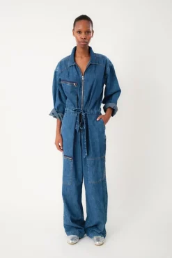 CamdenLL Jumpsuit LS 100 Washed Denim 254204000