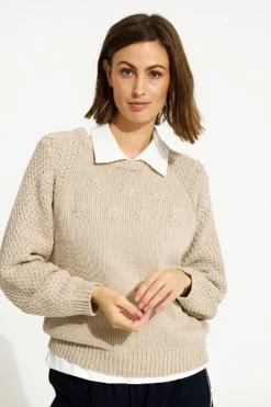 Camomile knit blouse SAND 16269