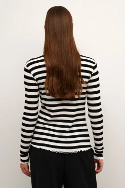 CandaceKB Big Stripe LS Egret/Meteorite Stripe 10104638