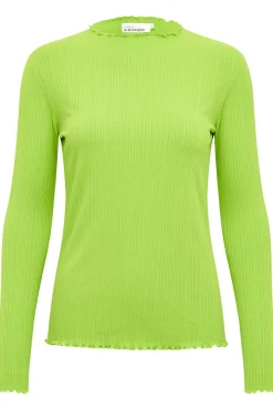 CandaceKB LS Tee Bright Lime Green 10103316