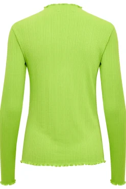 CandaceKB LS Tee Bright Lime Green 10103316