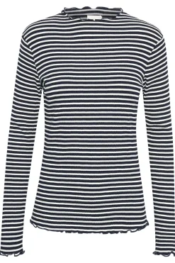 CandaceKB Stripe LS Night Sky/Egret Stripe 10103632