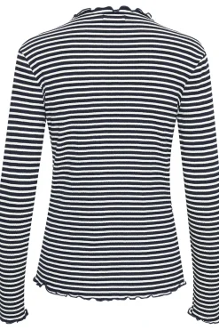 CandaceKB Stripe LS Night Sky/Egret Stripe 10103632