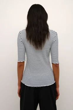 CandaceKB Stripe SS Egret/Night Sky Stripe 10103631