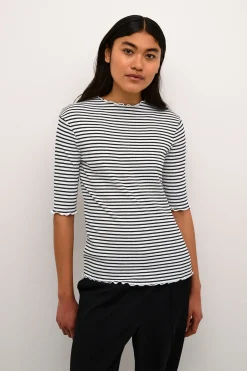 CandaceKB Stripe SS Egret/Night Sky Stripe 10103631