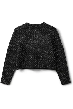 CARNETSW CARDIGAN 1003 Black glitter S254505