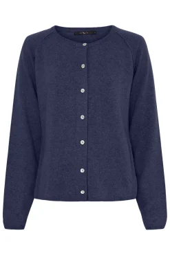 cashmere cardigan Royal Blue Melange 50067