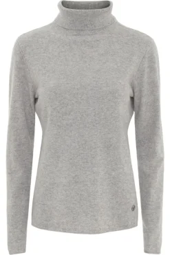 Cashmere Turtle Neck Pullover 621 Cenere (light grey melange 50107