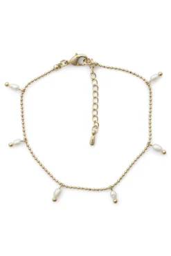 CHAIN WHITE PEARL TILBEHØR GULD CHAIN WHITE PEARL