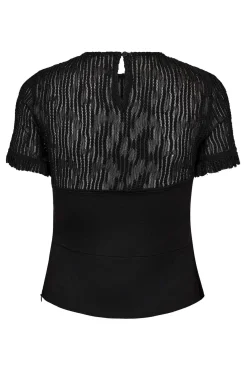 ColtonCC Lace Mix Top 96Black 35962