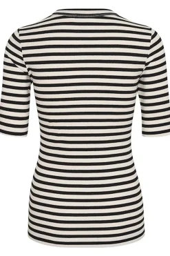 DagnaIW Striped TShirt Black / Whisper White 30107269