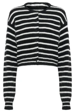 DebbieGZ short cardigan Black/White striped 106343 10909449