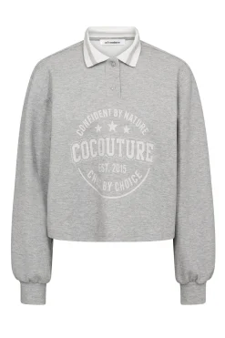 DengiCC Polo Crop Sweat 57Grey Melan 47009