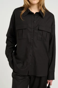 ElarahGZ linen shirt NOOS Black 10909833