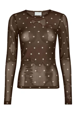 Ella Dot Blouse Brown 168270