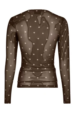 Ella Dot Blouse Brown 168270