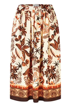 Ellall Midi Skirt Creme 261102005