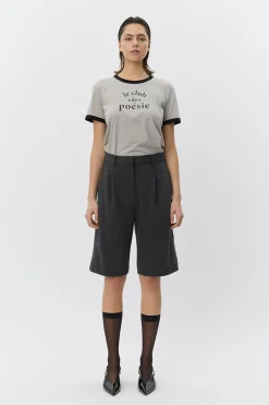 ELSASW BERMUDA SUITING SHORTS 8008 Dark grey S261377