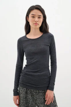 FangIW TShirt LS Granite Melange 30106096