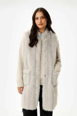 Farrah fur vest Grey 16263