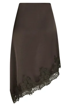 Fiora Lace Skirt Dark brown 167417