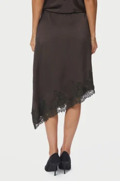 Fiora Lace Skirt Dark brown 167417