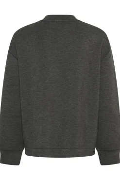 GidaIW Melange Vincent Sweatsh Dark grey melange