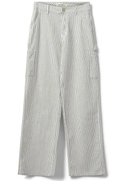 GITTESW TROUSERS 0140 Off White Striped SNOS250