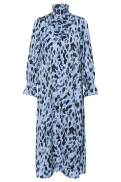 GRACIEIW PRINTED DRESS BLUE PAINTED DOT 900003317 30112281