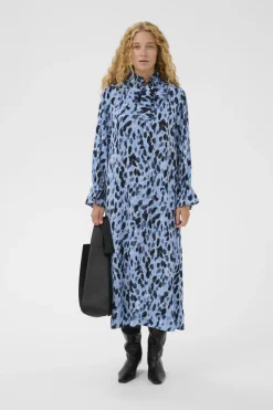 GRACIEIW PRINTED DRESS BLUE PAINTED DOT 900003317 30112281