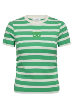 GrannyCC Gathering Stripe Tee 1134O/W Green 43015