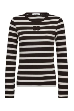 GrannyCC Rib Emb LS Blouse 11145OffWhite/D